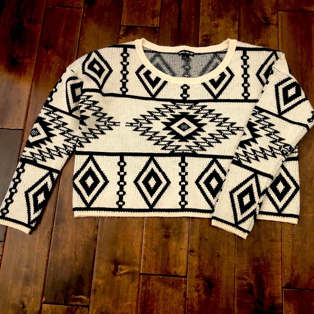 Cropped sweater size Large